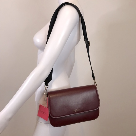 kate spade Handbags - SOLD!!!  Kate Spade Burgundy Red Genuine Leather BUDDIE Medium Shoulder Handbag